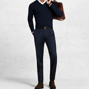 Brooks Brothers Supima Cotton V-Neck Sweater - Black XL